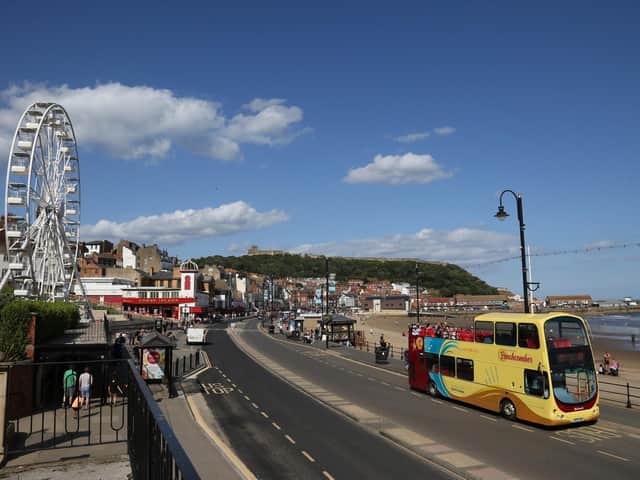 Open-topped bus in Scarborough