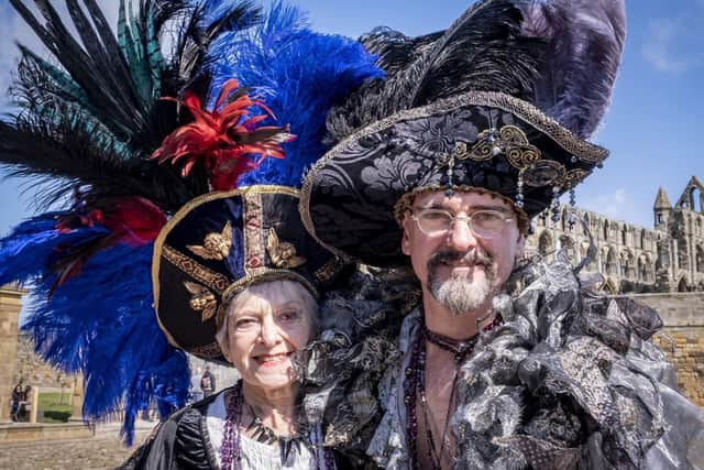 Ruth and Hardy Davenport from The Midlands at the April 2019 Whitby Goth Weekend.