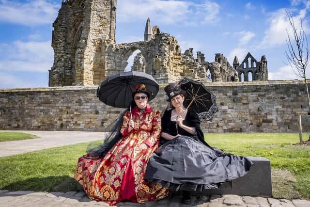 Enjoying Whitby Goth Weekend, April 2019.