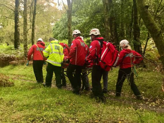 Scarborough and Ryedale Mountain Rescue Team were called to help an injured woman near Dalby Forest.