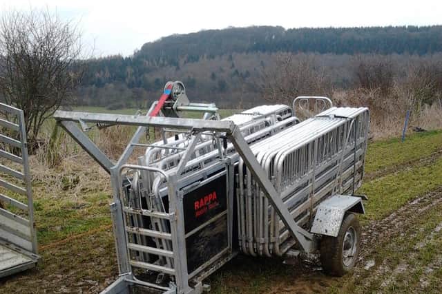 The mobile sheep yard which was stolen.