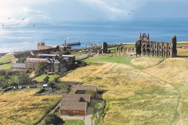 Whitby Abbey farm buildings, which will house Whitby Distillery's new HQ.