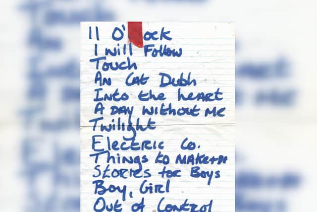 The setlist from the Taboo gig