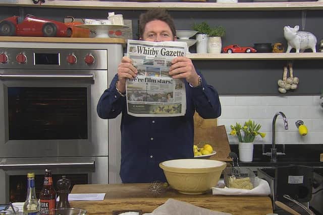 Chef James Martin pictured with the Gazette during James Martin's Saturday Morning show two years ago.
