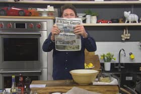 Chef James Martin pictured with the Gazette during James Martin's Saturday Morning show two years ago.