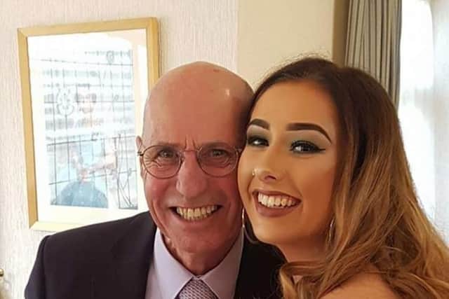 Katie Abram with her grandad Kenneth Abram.