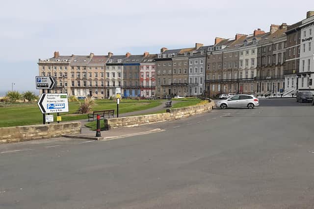 Whitby West Cliff during lockdown.