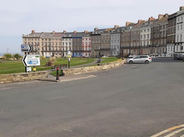 Whitby West Cliff during lockdown.