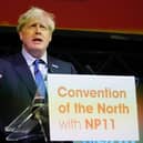 Boris Johnson at last year's Convention of the North in Rotherham. Pic: Getty Images