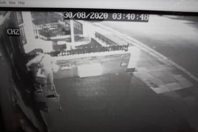 Police want to speak to this man after a break-in in Scarborough