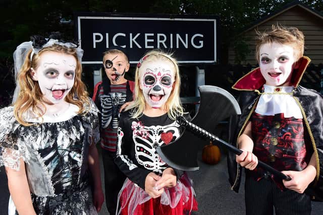 People are being urged to wear fang-tastic outfits while using the North Yorkshire Moors Railway and Whitby Abbey.