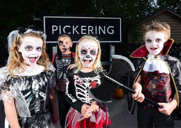 People are being urged to wear fang-tastic outfits while using the North Yorkshire Moors Railway and Whitby Abbey.