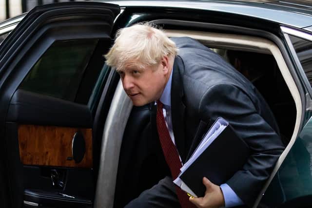 Prime Minister Boris Johnson arrives back at 10 Downing Street, Westminster, London after appearing before MPs at the House of Commons to set out steps to tackle a second wave of coronavirus. Photo: PA