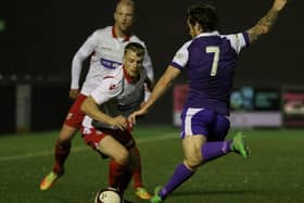 Boro lost 2-0 to Ashton United in the FA Cup. Picture by Morgan Exley.