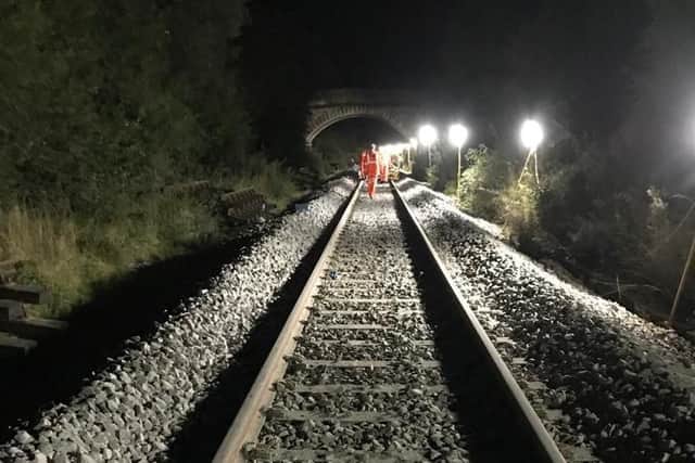 Some of the work is being done overnight -Picture courtesy: Ontrackimages/Network Rail
