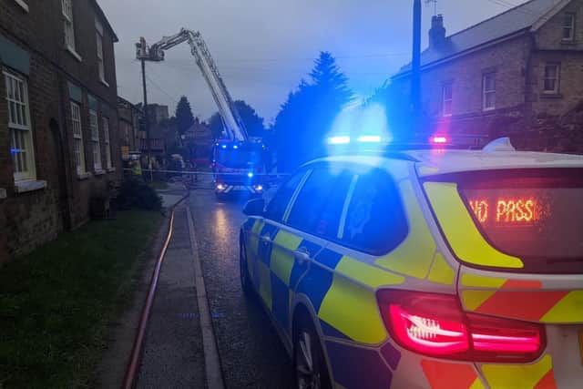 Scene of the blaze near Malton.