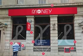 The Virgin Money branding.