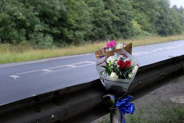 Flowers at the scene.