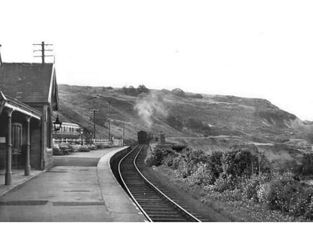 Old view of Sandsend station, looking north