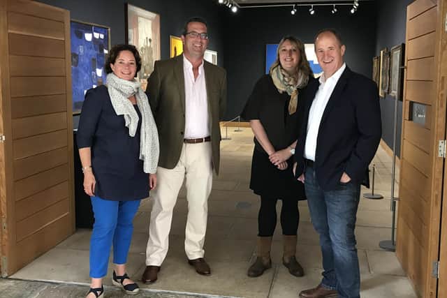 Kevin Hollinrake MP (right) with Ryedale Folk Museum representatives.