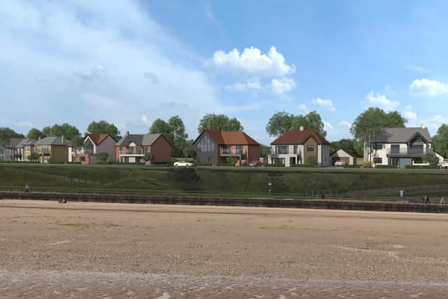 An artist's impression of the Ashcourt Homes development. (Please note that the material palette for the houses has not yet been finalised therefore materials shown may not be 100% accurate of the finished houses on the development)