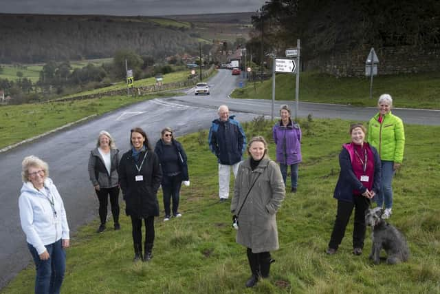 Some of the volunteers on the road above Castleton