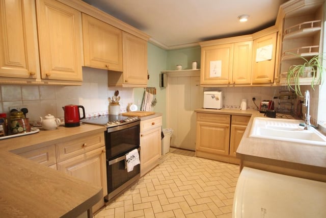 The country kitchen is perfectly in keeping
