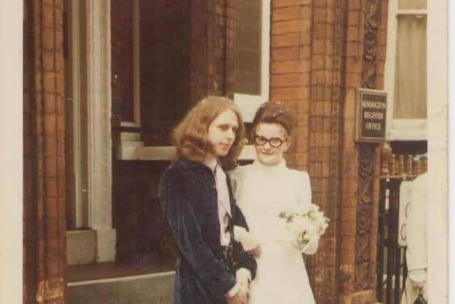 Martin and Katy on their wedding day in October,1970.