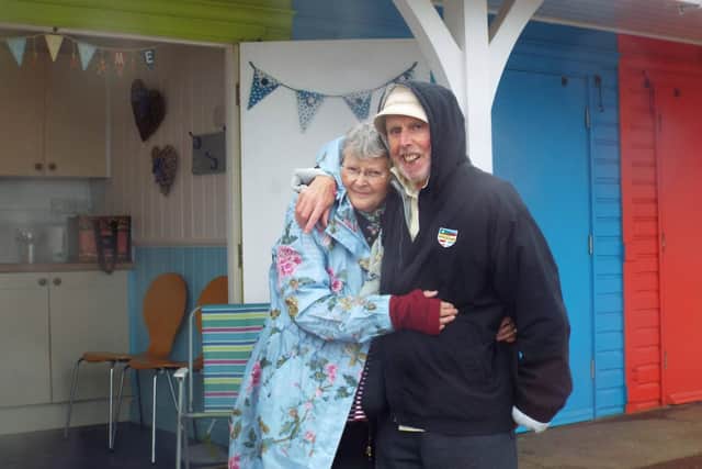 The couple marked the occasion by hiring a beach hut in North Bay.