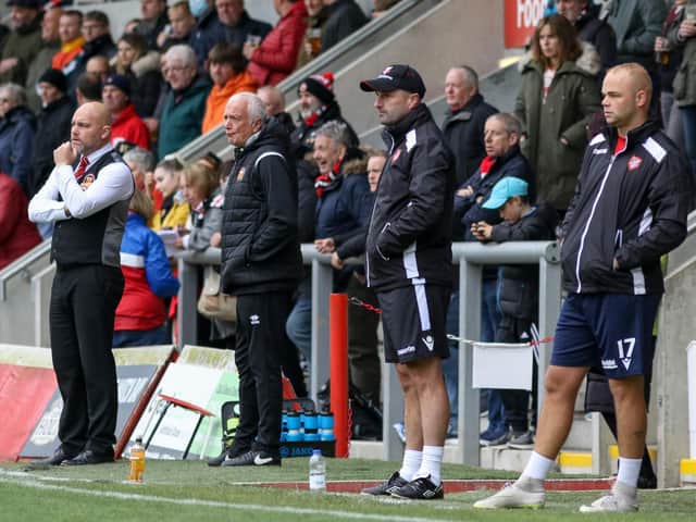 Boro boss Darren Kelly will assess the fitness of Josh Barrett and Michael Coulson ahead of Saturday's trip to Witton Albion