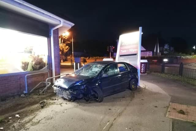 The car after the crash