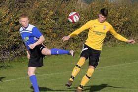 Ryan Link (yellow kit) scored in Newlands' win over Trafalgar