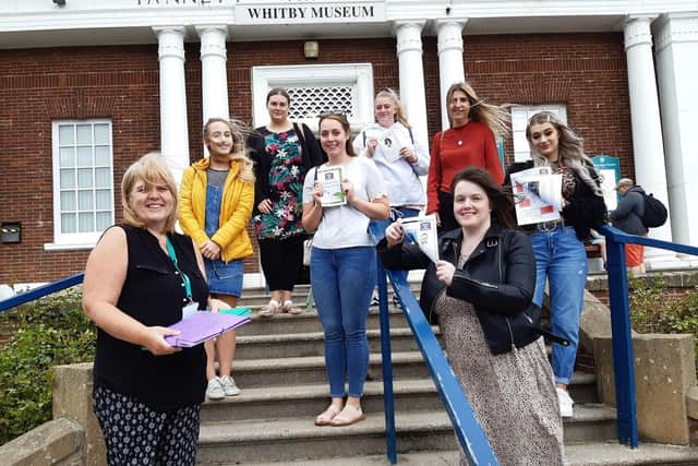 CU Scarborough teaching students deliver the new learning resources to Whitby Museum.