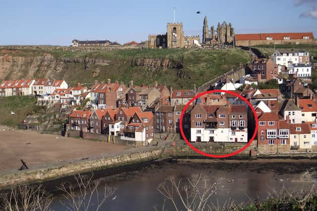 The Duke of York, circled, has an enviable position in Whitby