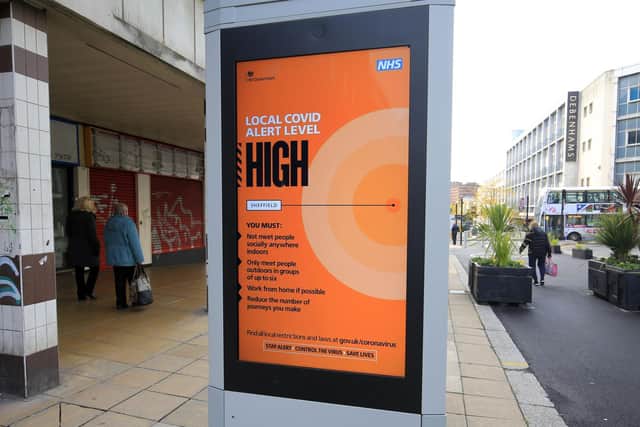 'High Risk' sign in Sheffield.
