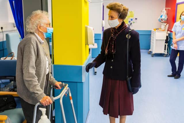 Her Royal Highness meeting with patients in Scarborough hospital.