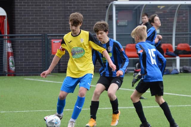 Heslerton U14s on the ball against West Pier
