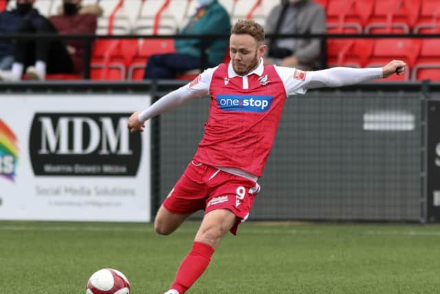 Striker Nathan Cartman scored in Boro's games against Witton and Whitby Town. Picture: Morgan Exley