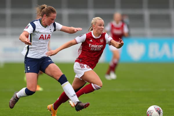 Beth Mead on the attack against Arsenal. Picture: Getty