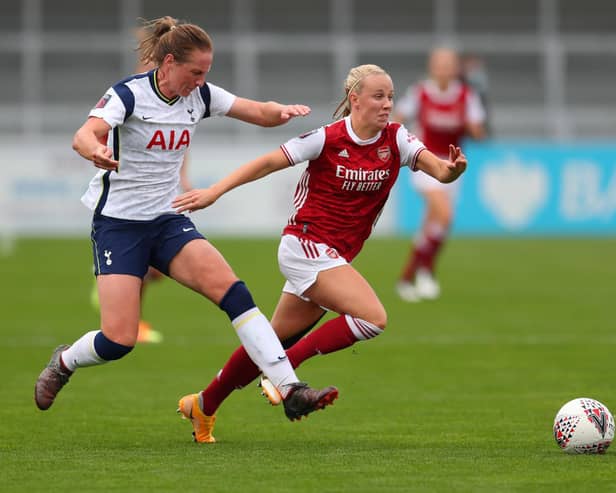Beth Mead on the attack against Arsenal. Picture: Getty