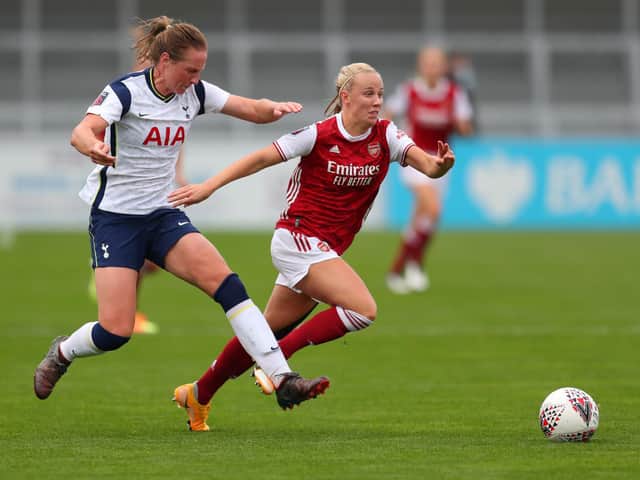 Beth Mead on the attack against Arsenal. Picture: Getty
