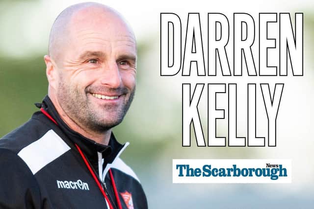 Boro boss Darren Kelly's weekly column for The Scarborough News