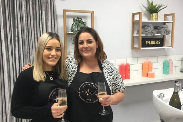 N C Hair, on Northway in Scarborough, is owned by Nicola Davey and Chloe Myock.