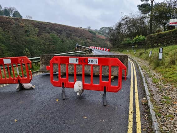 Cow Wath Bridge has been closed following the accident