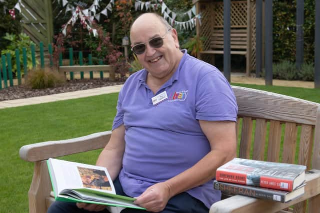 Ray in the library garden - Pic: Richard Jemison