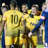 Basford United celebrate Stef Galinski's opener. Picture: Basford United FC