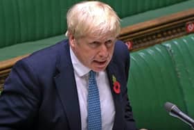 Boris Johnson speaking in the Commons. Photo: PA