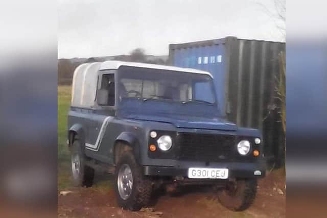 The Land Rover that was taken from Thornton-le-Dale.
