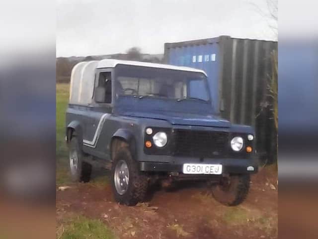 The Land Rover that was taken from Thornton-le-Dale.
