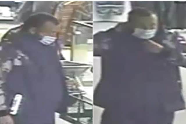 Police want to speak to this man following a theft from BATA at Ruswarp.